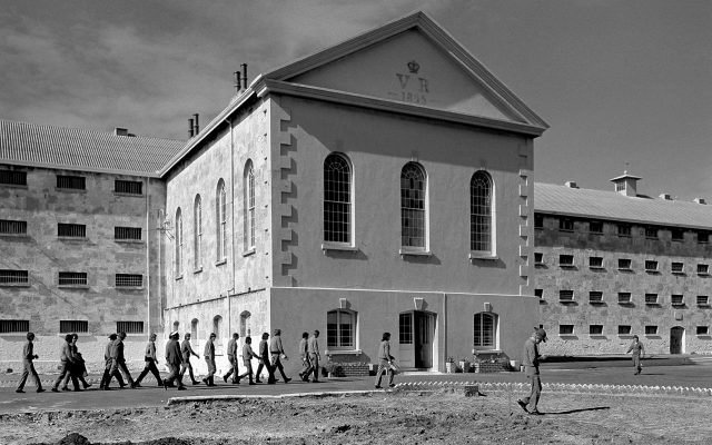 Fremantle Prison photographed in 1971: built by English convicts in the 1850s, it remained in use until 1991. 