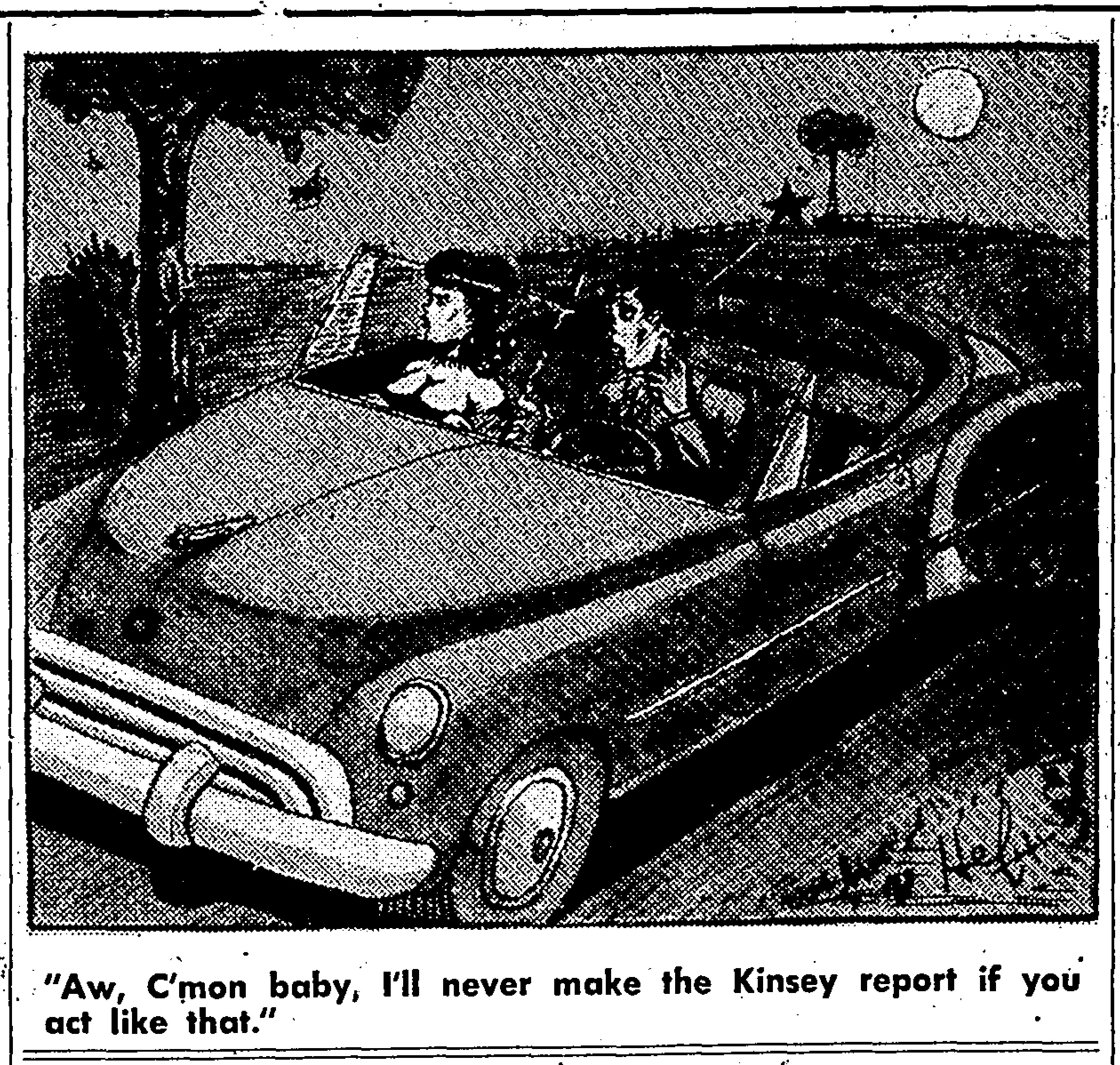 Hefner cartoon from Daily Illini, September 28, 1948 (Courtesy Illini Publishing Co.)