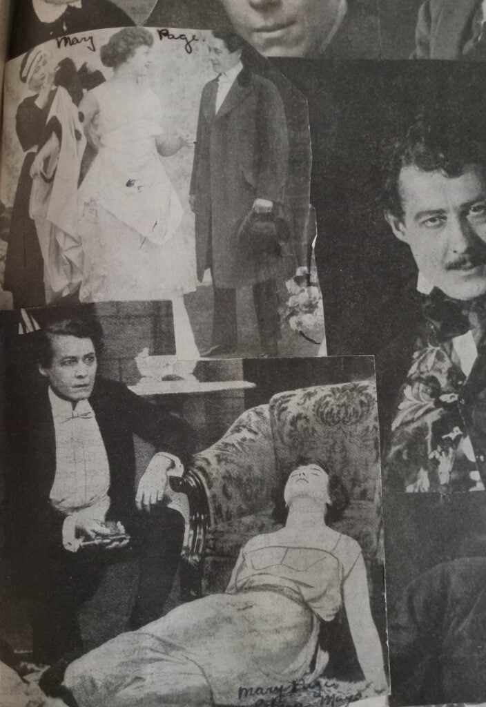 A collage of photos, including several men and women in various poses.