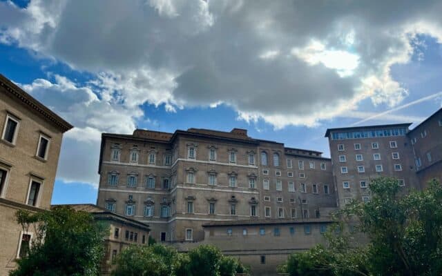 The Apostolic Palace in Vatican City, which houses the Secretariat of State, the Holy See’s executive branch, as well as the papal apartments.